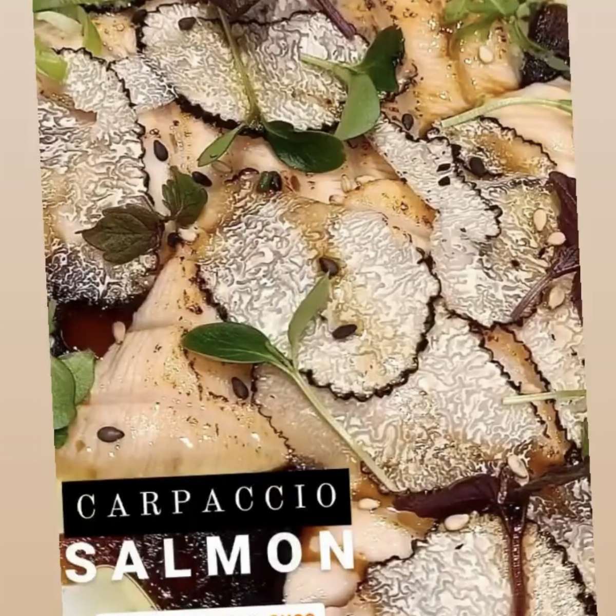 Carpaccio de saumon à la truffe